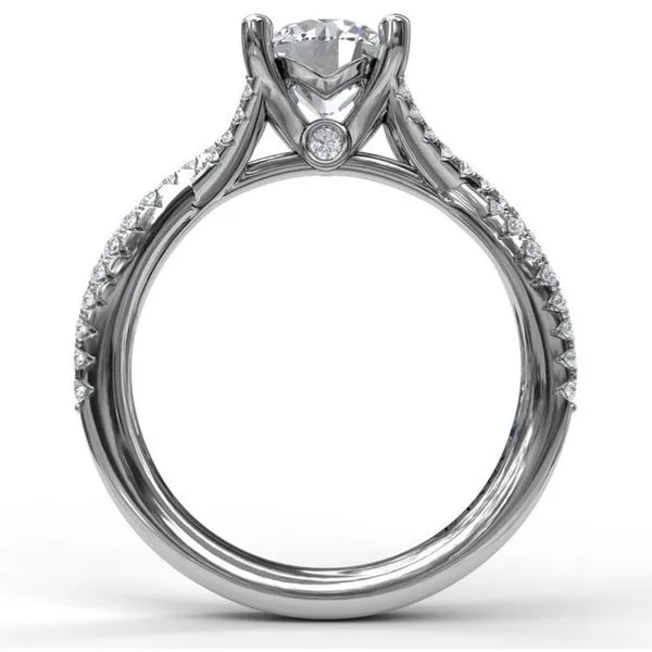 14K White Gold Diamond Semi-Mount Ring