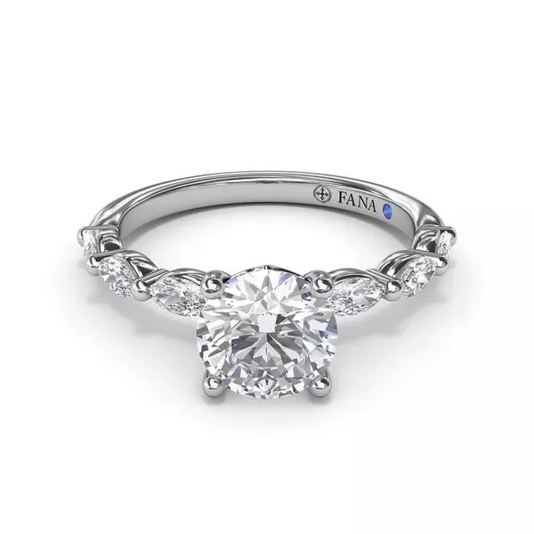 Semi-Mount Ring in 14K White Gold