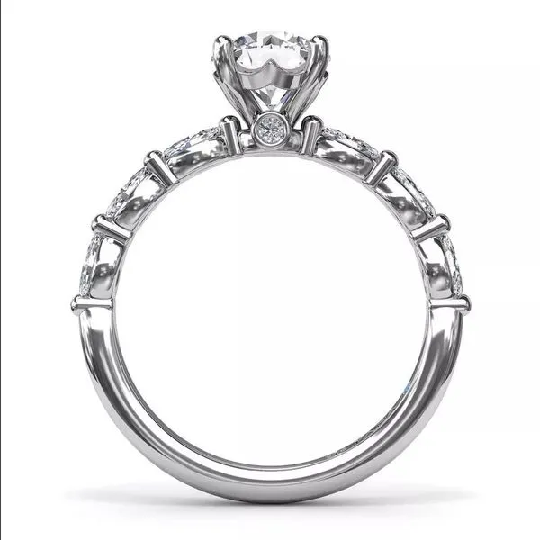 Semi-Mount Ring in 14K White Gold