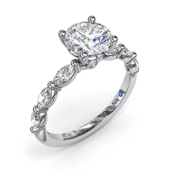 Semi-Mount Ring in 14K White Gold