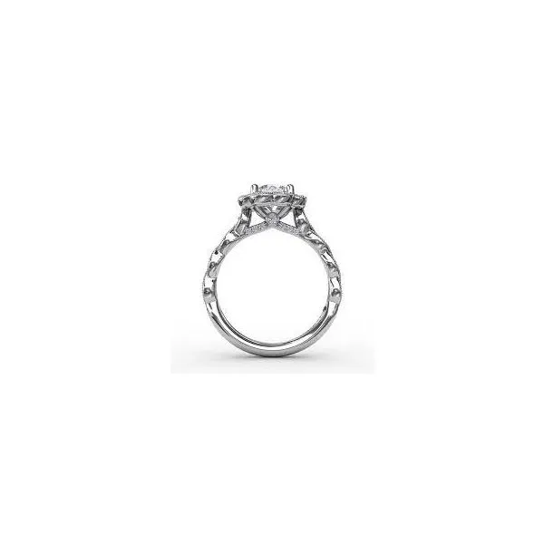 14K White Gold Diamond Semi-Mount Ring