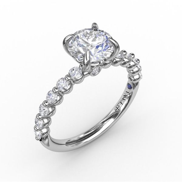 14K White Gold Diamond Semi-Mount Falls Jewelers Concord, NC