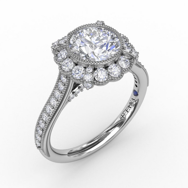14K White Gold Diamond Semi-Mount Falls Jewelers Concord, NC
