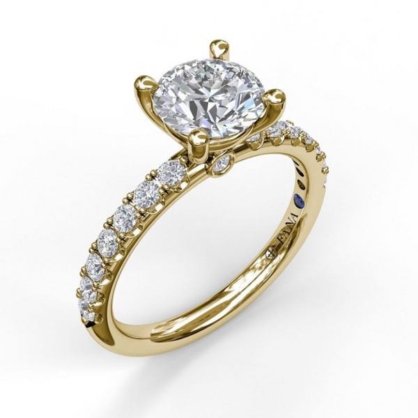 14K Yellow Gold Diamond Semi-Mount Falls Jewelers Concord, NC