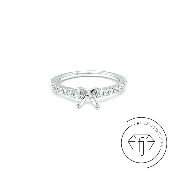 14K White Gold Diamond Semi-Mount similar item image