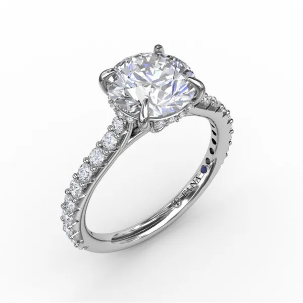 14K White Gold Diamond Semi-Mount Ring