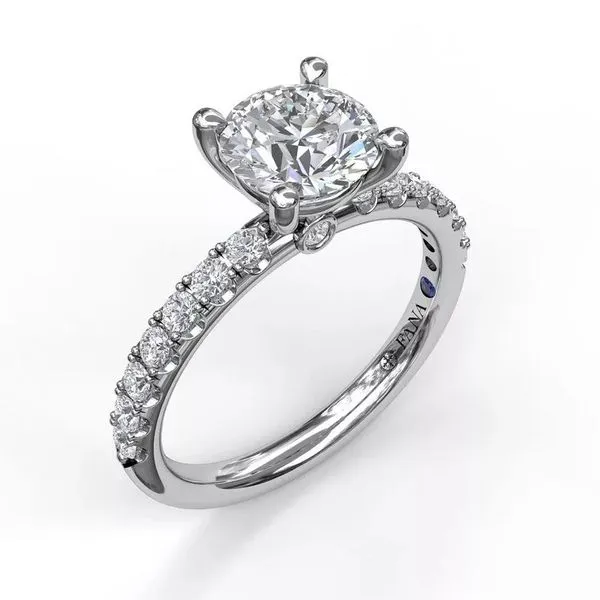 14K White Gold Diamond Semi-Mount Ring similar item image