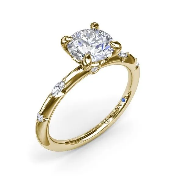 Captivating Raindrop Diamond Engagement Ring
