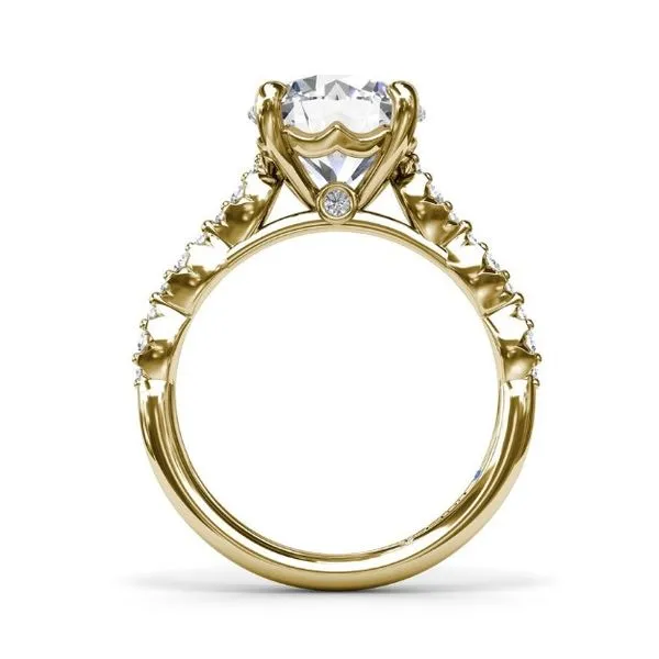 14K Yellow Gold Diamond Semi-Mount