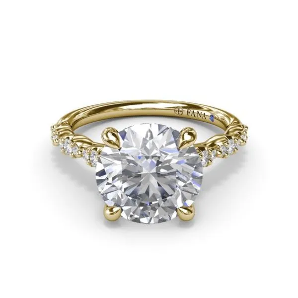 14K Yellow Gold Diamond Semi-Mount