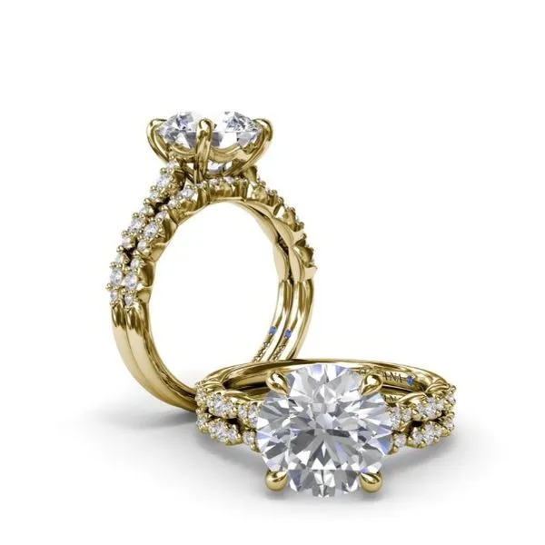 14K Yellow Gold Diamond Semi-Mount
