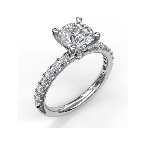 Classic Pave Round Cut Engagement Ring Falls Jewelers Concord, NC