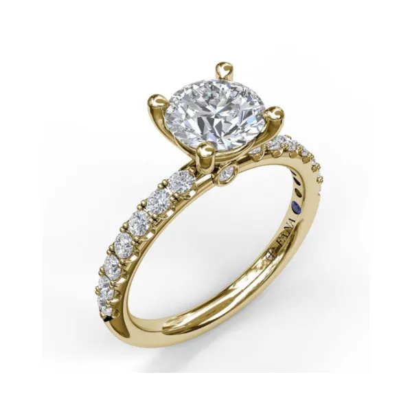Classic Pave Round Cut Engagement Ring Falls Jewelers Concord, NC