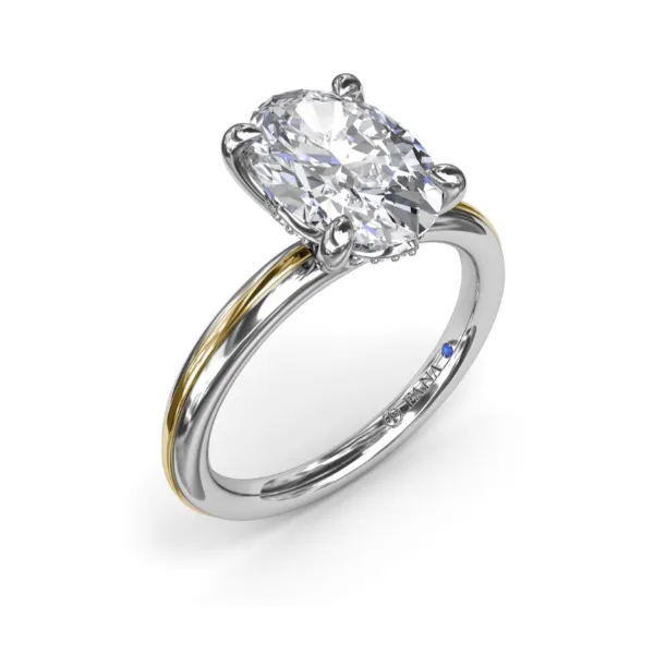 Two-Toned Diamond Engagement Ring Falls Jewelers Concord, NC