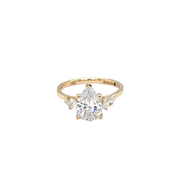 Modern Pear Shaped Engagement Ring Falls Jewelers Concord, NC