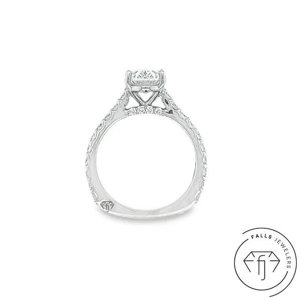 14K White Gold Falls Signature Lab-Grown Diamond Semi-Mount Ring Image 3 Falls Jewelers Concord, NC