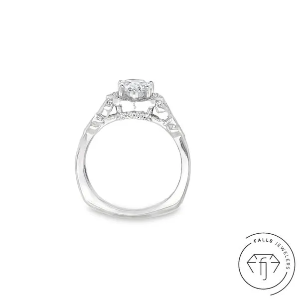 14K White Gold Lab-Grown Diamond Semi-Mount Ring