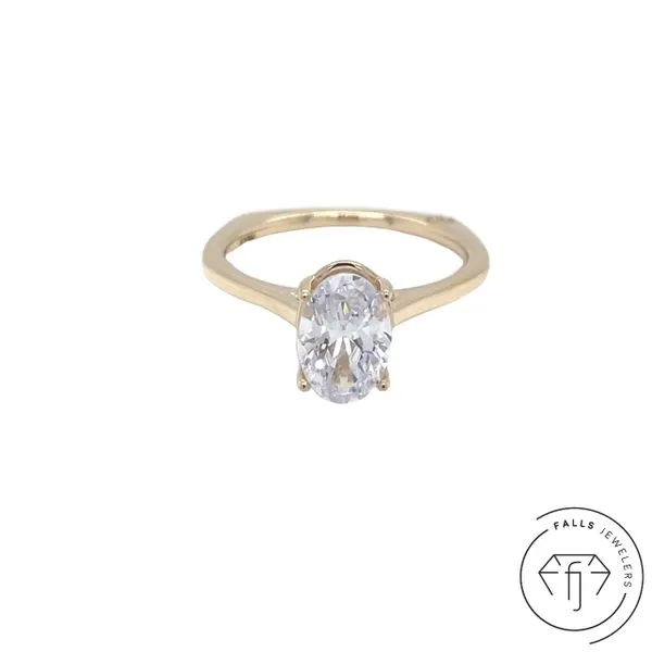 14K Yellow Gold Lab-Grown Diamond Semi-Mount Ring - 0.08 CTW