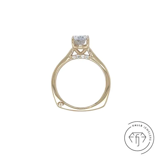 14K Yellow Gold Lab-Grown Diamond Semi-Mount Ring - 0.08 CTW