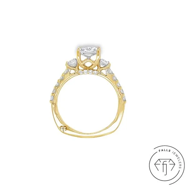 14K Yellow Gold Lab-Grown Diamond Semi-Mount Image 4 Falls Jewelers Concord, NC