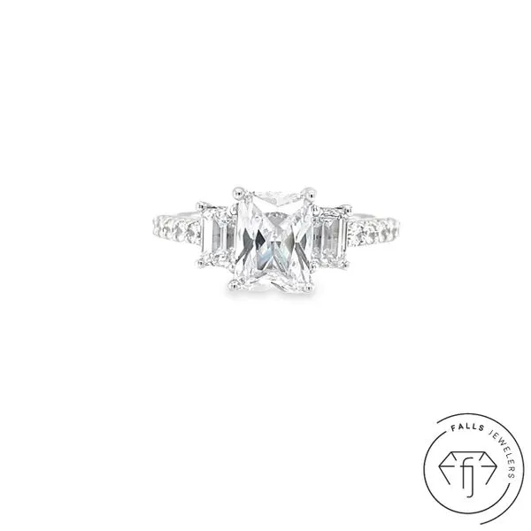 14K White Gold Lab-Grown Diamond Semi-Mount Ring - 1.16 CTW