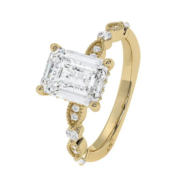 14K Yellow Gold Lab-Grown Diamond Semi-Mount Ring - 0.36 CTW
