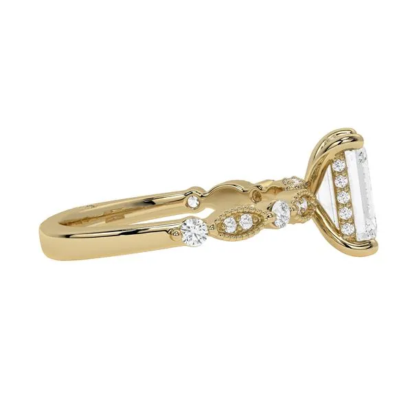 14K Yellow Gold Lab-Grown Diamond Semi-Mount Ring - 0.36 CTW