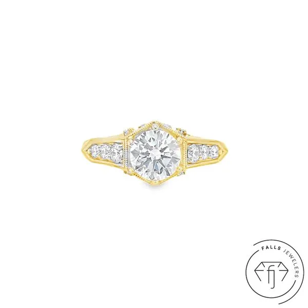 14KY Falls Signature Lab-Grown Diamond Semi-Mount - 0.30 CTW
