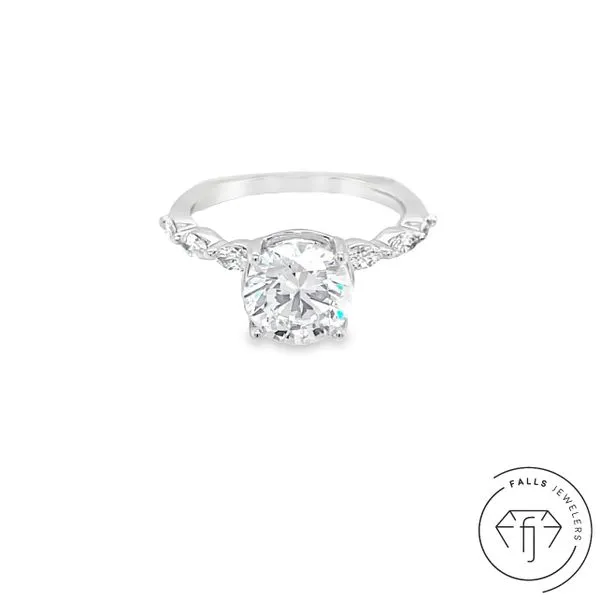 14K White Gold Lab-Grown Diamond Semi-Mount Ring - 0.50 CTW