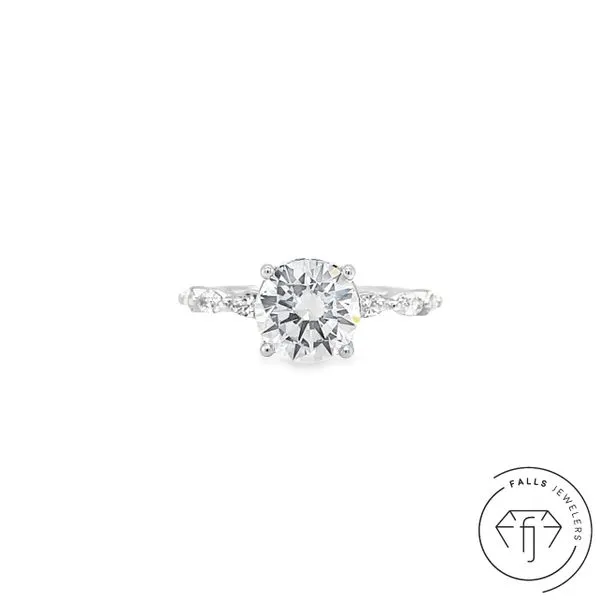 14K White Gold Lab-Grown Diamond Semi-Mount Ring - 0.50 CTW