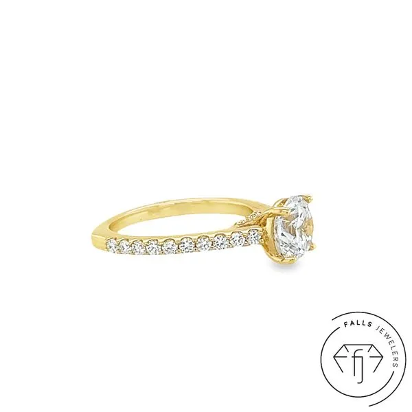 14K Yellow Gold Lab Diamond Semi-Mount Engagement Ring