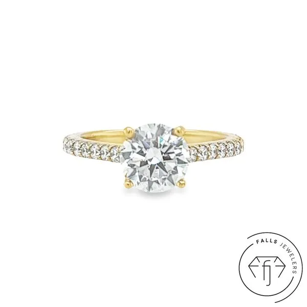 14K Yellow Gold Lab Diamond Semi-Mount Engagement Ring