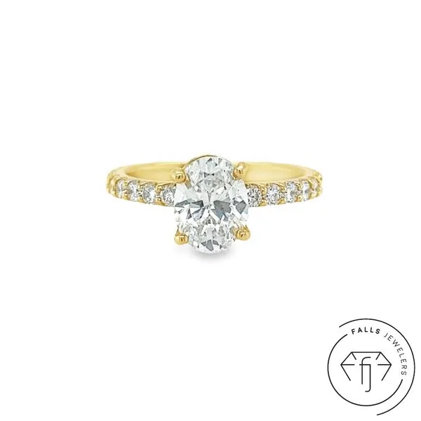 14KY Falls Signature Lab-Grown Diamond Semi-Mount - 0.77 CTW