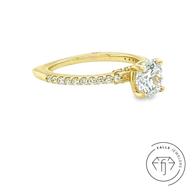 14K Yellow Gold Lab-Grown Diamond Semi-Mount Image 2 Falls Jewelers Concord, NC