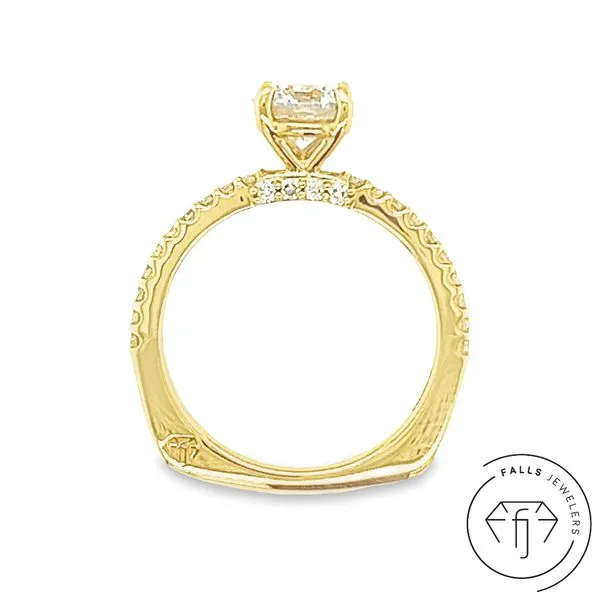 14K Yellow Gold Lab-Grown Diamond Semi-Mount Image 3 Falls Jewelers Concord, NC
