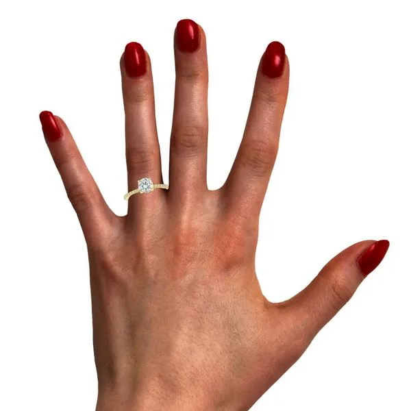 14K Yellow Gold Lab-Grown Diamond Semi-Mount Image 4 Falls Jewelers Concord, NC