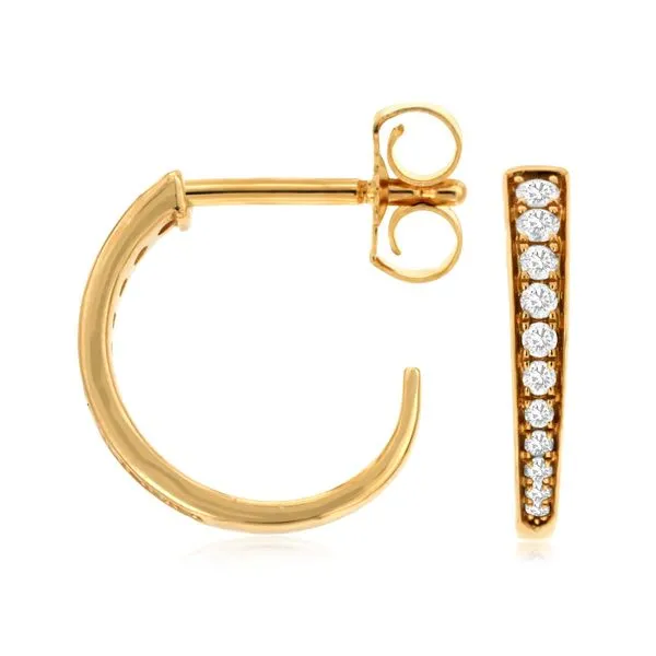 Diamond Hoop Earrings Falls Jewelers Concord, NC