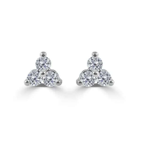 14KW 3-Stone Diamond Studs similar item image