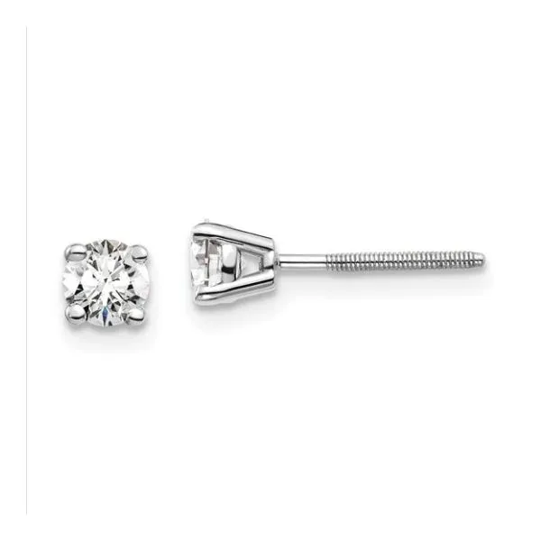 14K White Gold Lab Grown Diamond Stud Earrings