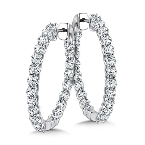 1.50 CTW Lab-Grown Diamond Hoop Earrings Falls Jewelers Concord, NC