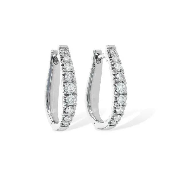 14KW 0.50CTW Hoop Earrings Falls Jewelers Concord, NC