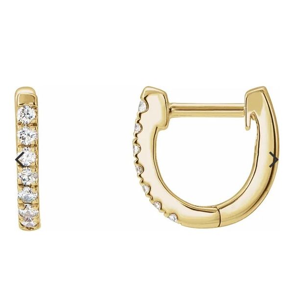 14K White Gold Diamond Earrings Falls Jewelers Concord, NC