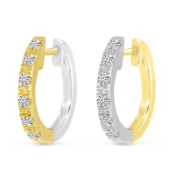 Diamond Huggie Earrings Falls Jewelers Concord, NC