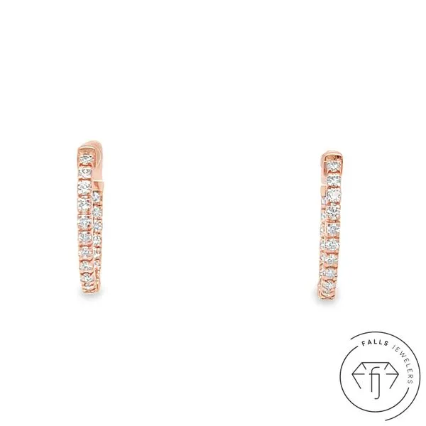 14KR 1CTW Inside outside oval hoops