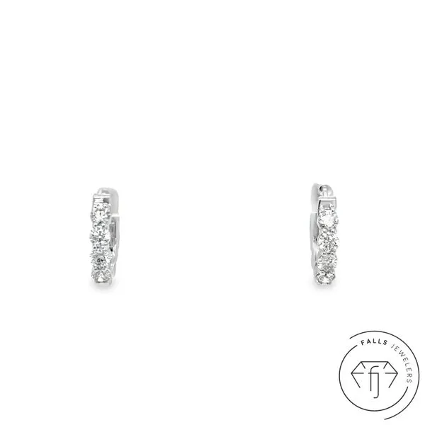 14KW 1.00CTW Diamond Hoops