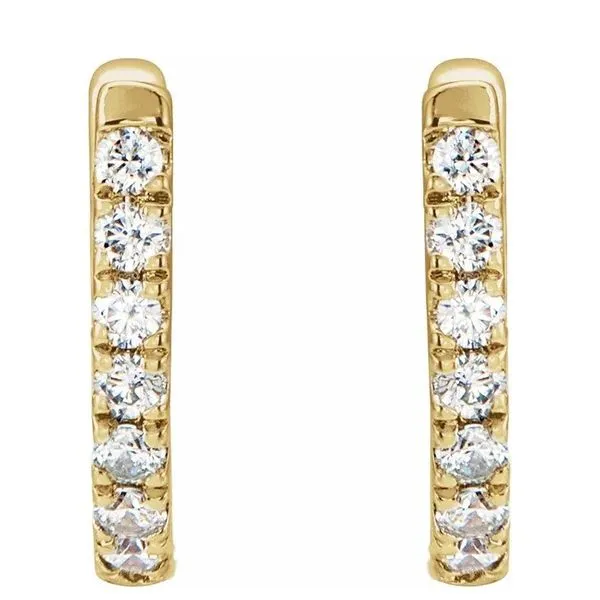 14K White Gold Diamond Earrings Image 2 Falls Jewelers Concord, NC