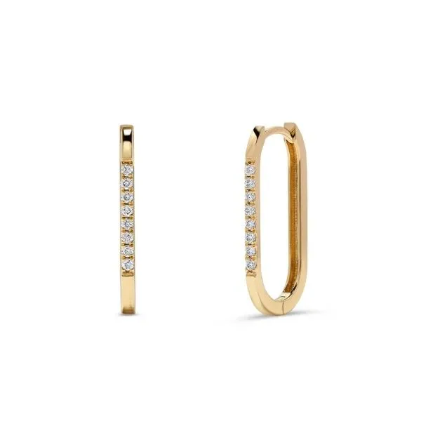 14KY Diamond Hoops Falls Jewelers Concord, NC
