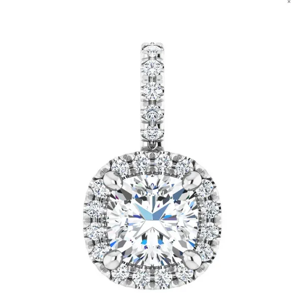 Diamond Halo Pendant Falls Jewelers Concord, NC