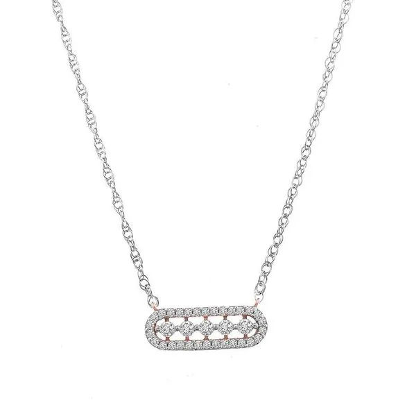 10K Rose Gold Diamond Multi-Shaped Necklace