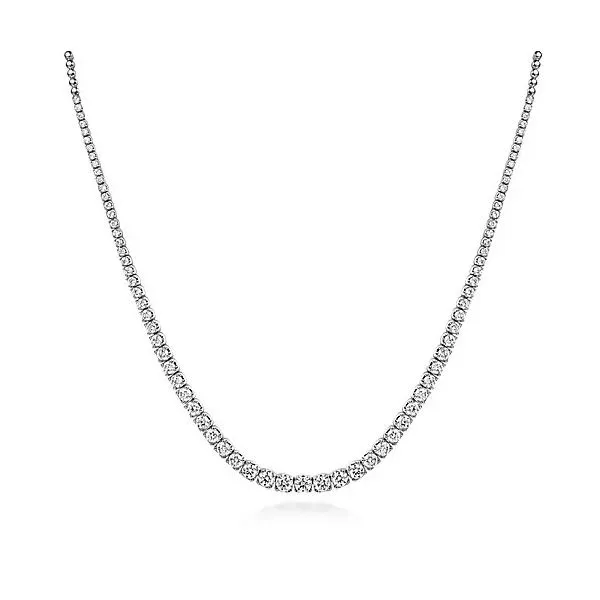 14K White Gold Graduated Diamond Necklace similar item image